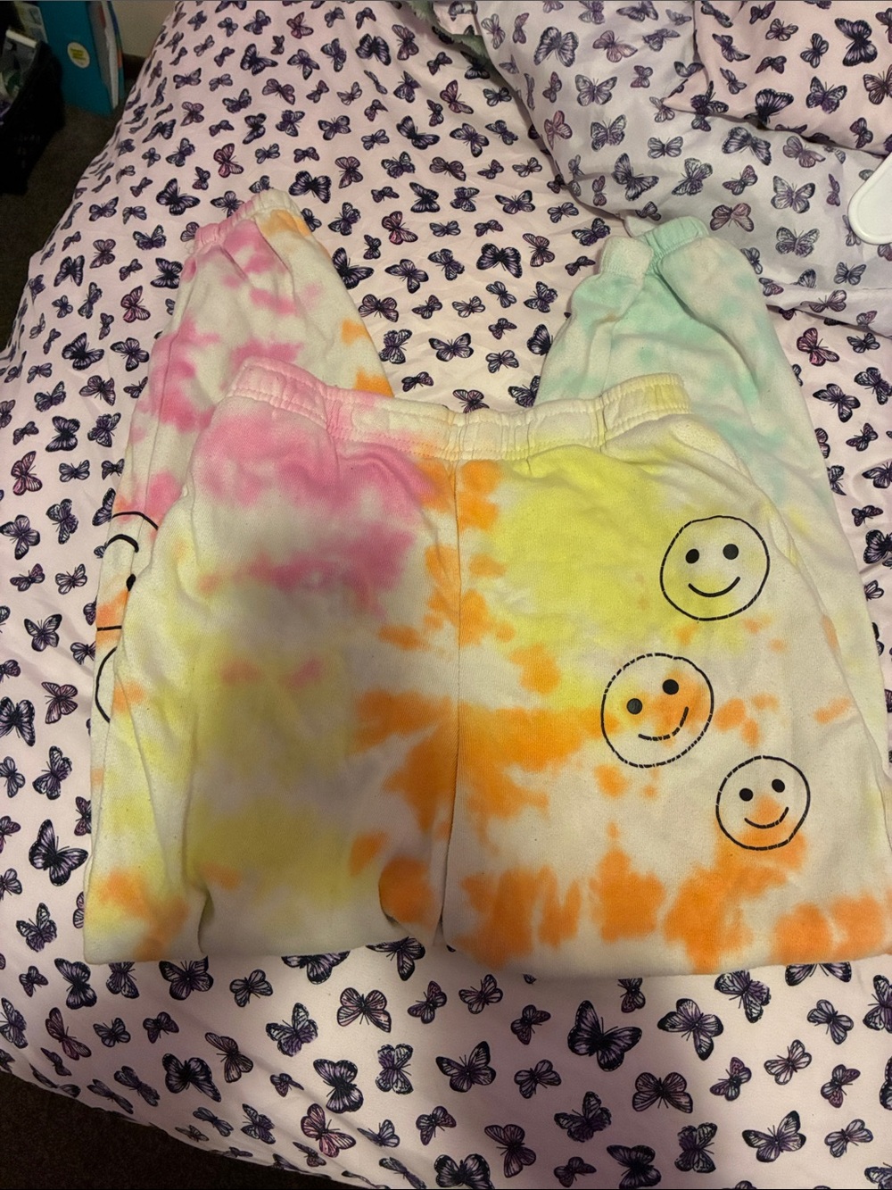 No Boundaries Yellow Tie-Dye Fleece Sweatpants